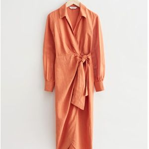 Orange Wrap Dress